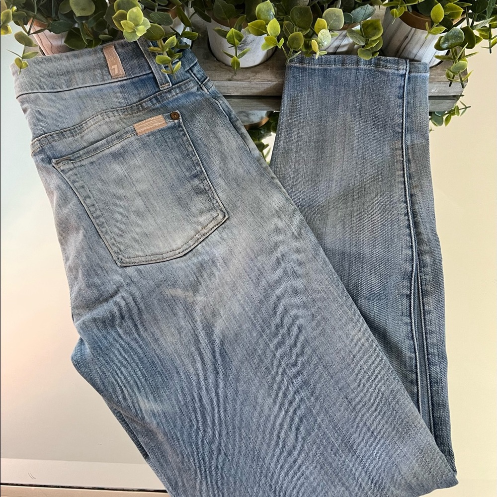 7 For All Mankind The High Waist Ankle Skinny Jeans